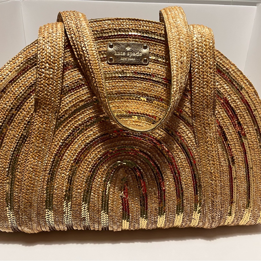 kate spade wicker beach tote bag